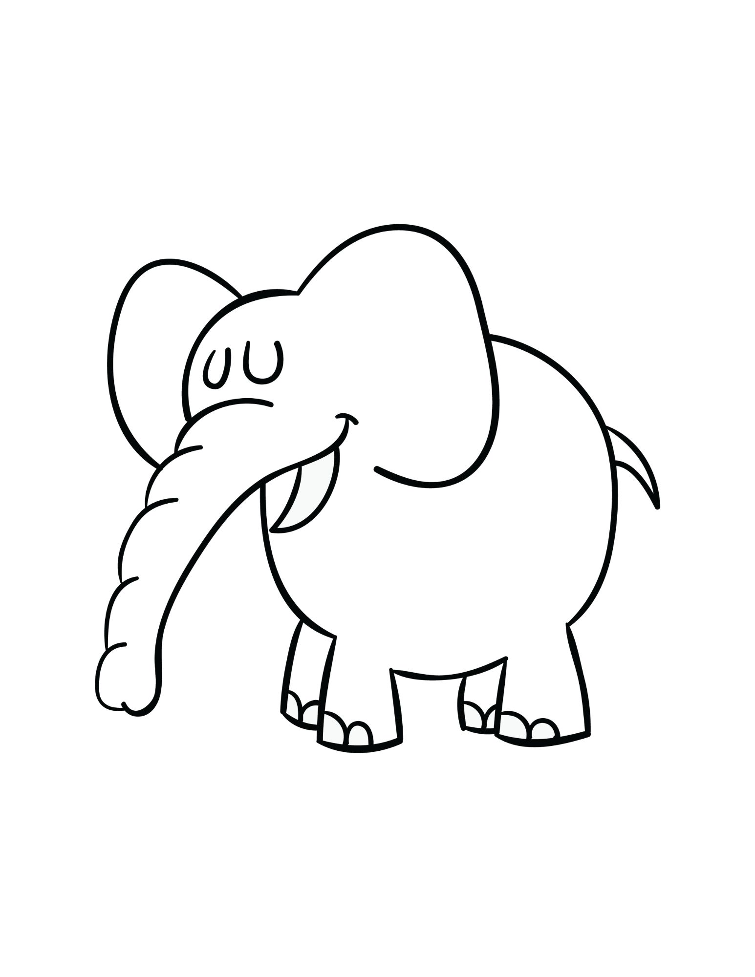 Art Kid Elephant - Coloring Art